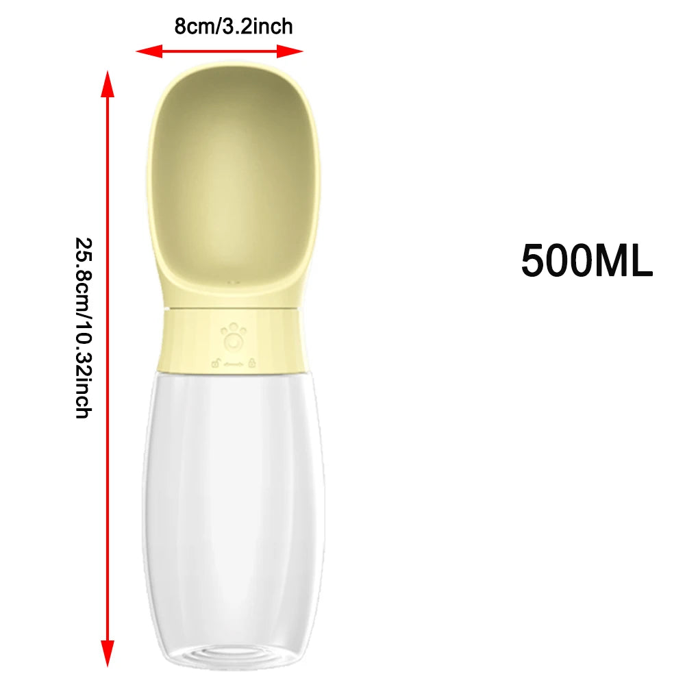 550ML Fold Dog Water Bottle Twist Open PET Portable Dog Drinking Bowl Traveling Outside Feeding Walk A dog Puppy Water Bottle