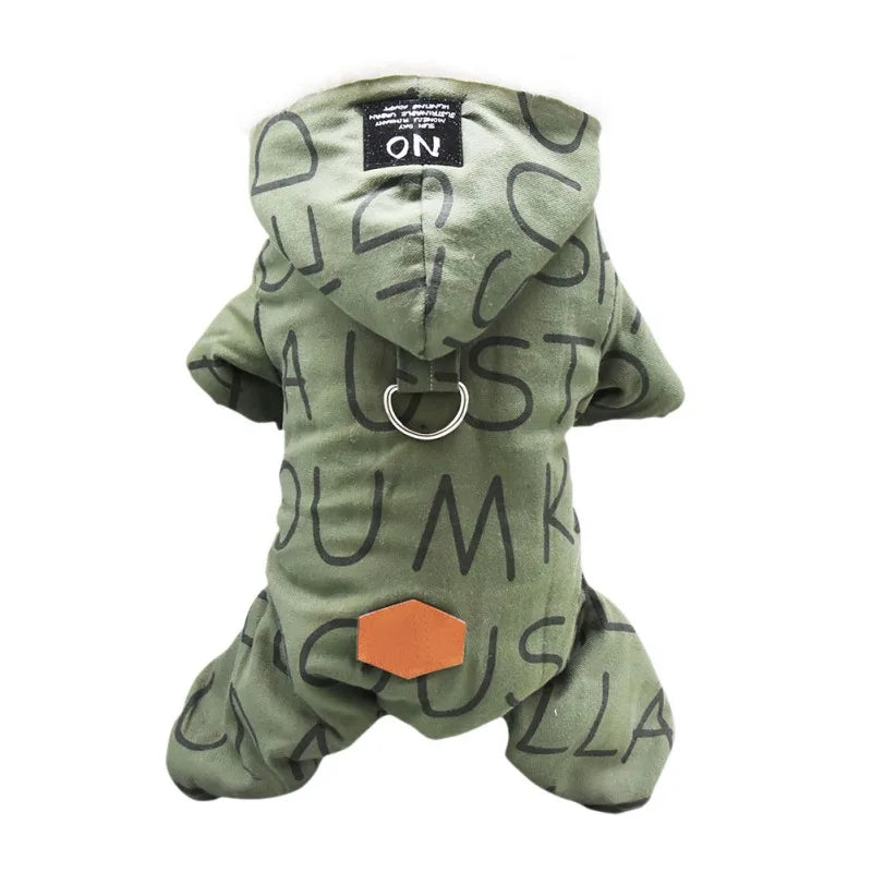 Winter Dog Clothes Warm Pet Dog Jacket Letter Printing Puppy Coat Chihuahua Clothing Hoodies For Small Medium Dogs Outfit S-2XL