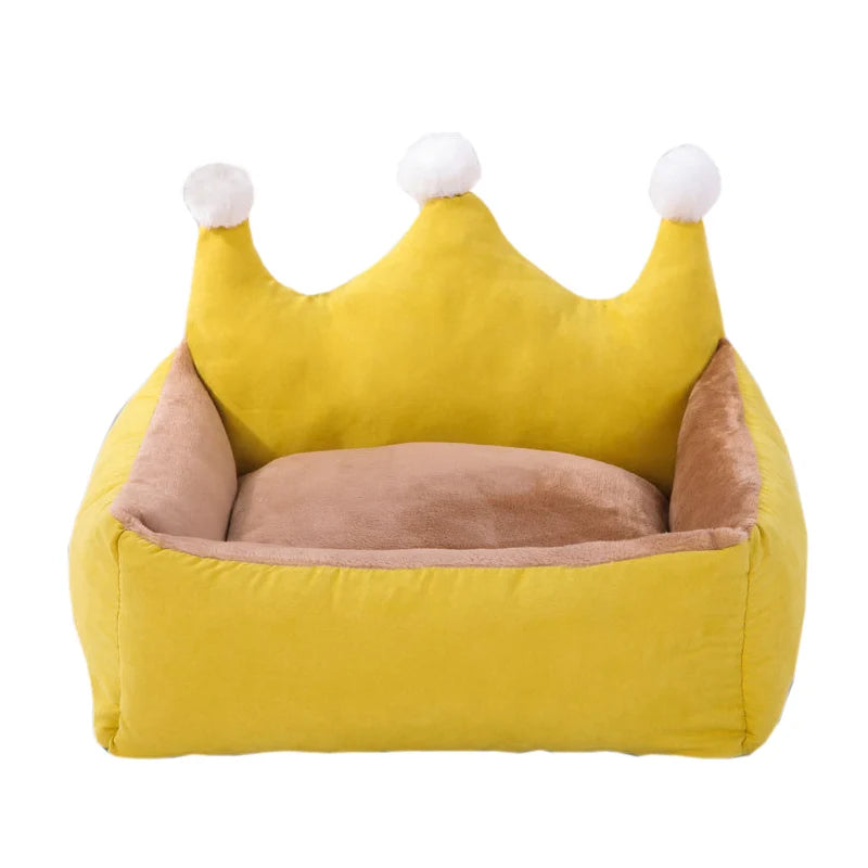 Winter Warm Puppy Dog Cat Sofa Bed Luxurious Crown Dog Priness Beds for Small Dogs Chihuahua Poodle Cussion Mascotas Products