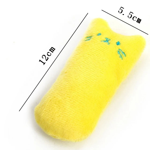 Teeth Grinding Catnip Toys Funny Interactive Plush Cat Toy Pet Kitten Chewing Vocal Toy Claws Thumb Bite Cat mint For Cats