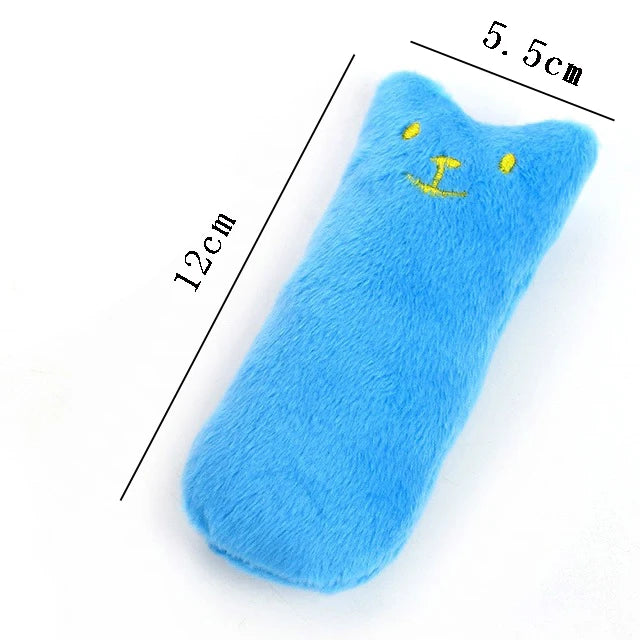 Teeth Grinding Catnip Toys Funny Interactive Plush Cat Toy Pet Kitten Chewing Vocal Toy Claws Thumb Bite Cat mint For Cats