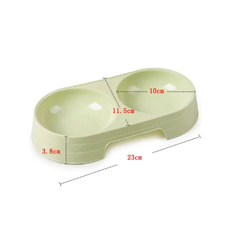 Double Pet Bowls Dog Food Water Feeder Stainless Steel Pet Drinking Dish Feeder Cat Puppy Feeding Supplies Small Dog Accessories
