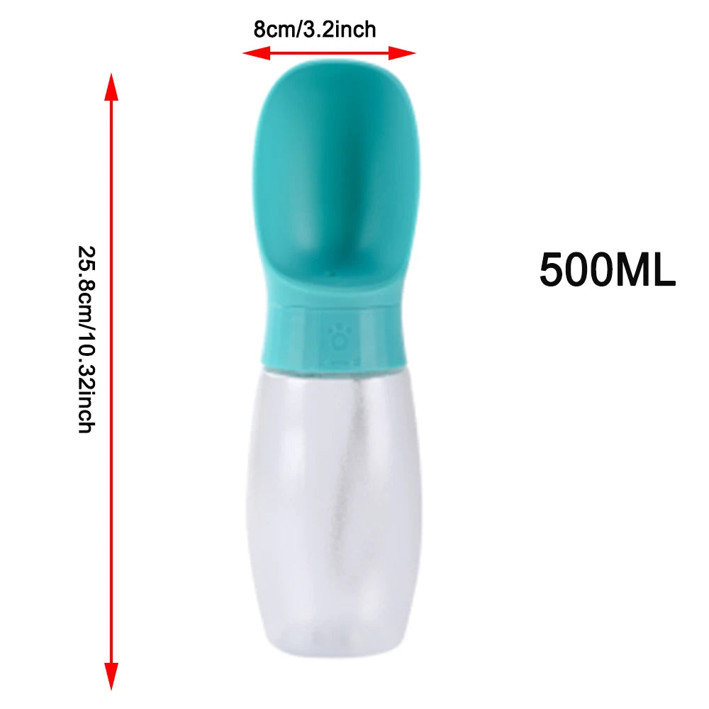 550ML Fold Dog Water Bottle Twist Open PET Portable Dog Drinking Bowl Traveling Outside Feeding Walk A dog Puppy Water Bottle