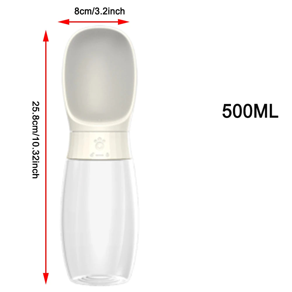 550ML Fold Dog Water Bottle Twist Open PET Portable Dog Drinking Bowl Traveling Outside Feeding Walk A dog Puppy Water Bottle