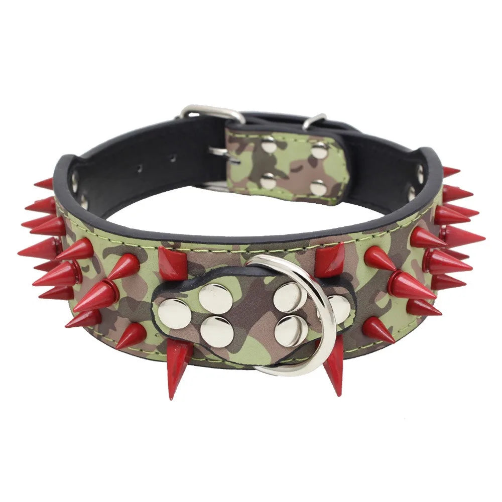 Dog Cat Collar Spiked Studded Pet Necklace For Small Medium Dogs Bulldog Adjustable Anti-Bite Collar Pet supplies accessories
