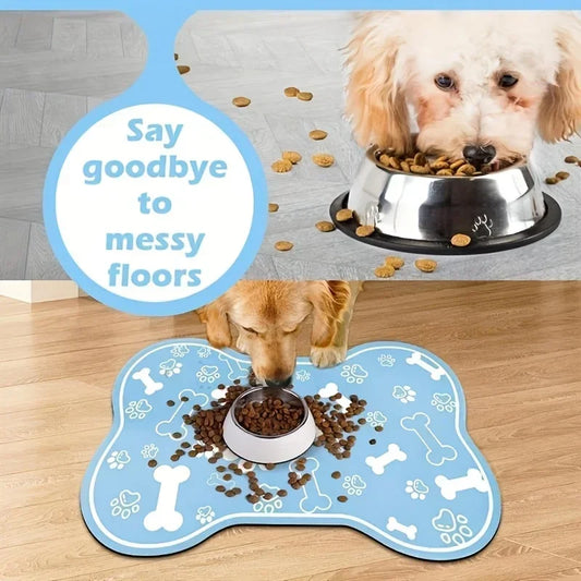 VIKAMA Pet Feeding Mat - Diatomite Non slip, resistant, Quick drying Pet Meal Mat, Suitable for Dogs and Cats - Easy to Clean