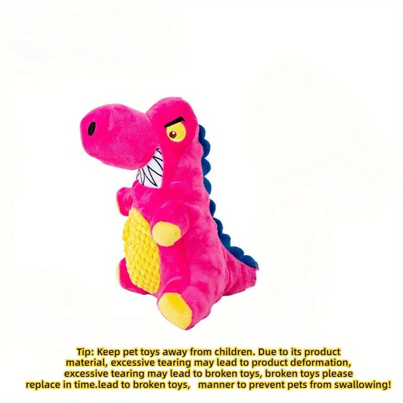 1PC Smiling Dinosaur Dog Plush Toy, Interactive Tooth Cleaning Pet Supplies, Dog Plush Toy, Dog Training Companion Pet Supplies