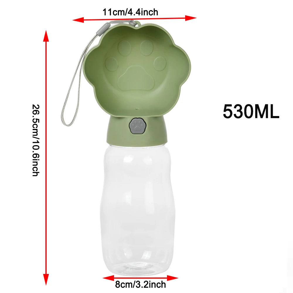 550ML Fold Dog Water Bottle Twist Open PET Portable Dog Drinking Bowl Traveling Outside Feeding Walk A dog Puppy Water Bottle