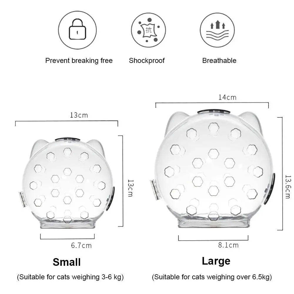 Cat Head Cover Space Hood Ball-shaped Kitten Protective Helmet Breathable Sturdy Muzzle Mask Anti-bite Pet