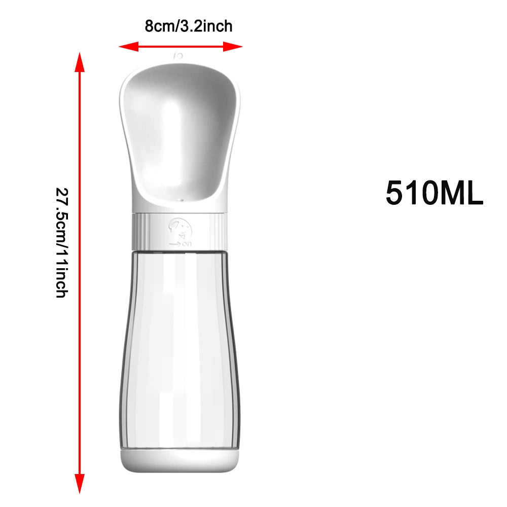 550ML Fold Dog Water Bottle Twist Open PET Portable Dog Drinking Bowl Traveling Outside Feeding Walk A dog Puppy Water Bottle