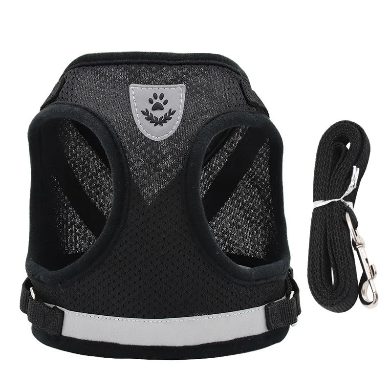 Breathable Cat Harness Escape Proof Pet Harness and Leash Set Kitten Puppy Small Dogs Chest Vest No Pull Reflective Chihuahua