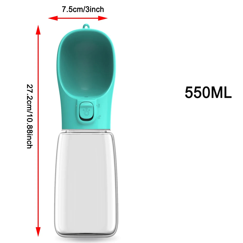 550ML Fold Dog Water Bottle Twist Open PET Portable Dog Drinking Bowl Traveling Outside Feeding Walk A dog Puppy Water Bottle