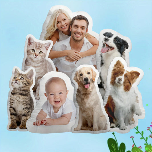 Customized pet photos, plush pillows, personalized designs for dogs and cats, ideal gifts for Halloween, Christmas
