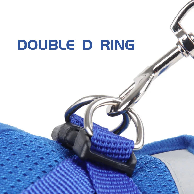 Breathable Cat Harness Escape Proof Pet Harness and Leash Set Kitten Puppy Small Dogs Chest Vest No Pull Reflective Chihuahua