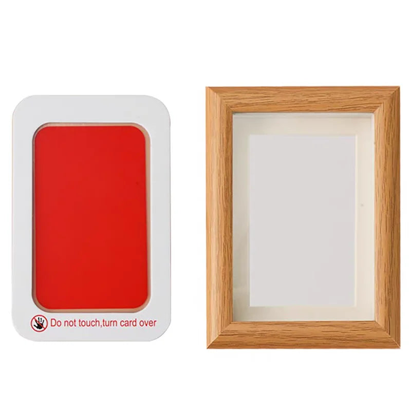 DIY Ink Pads Photo Frame Handprint Pet Pawprint Keepsake Kit Picture Frame Premium Wooden Photo Frame Dog Or Cat  Paw Print