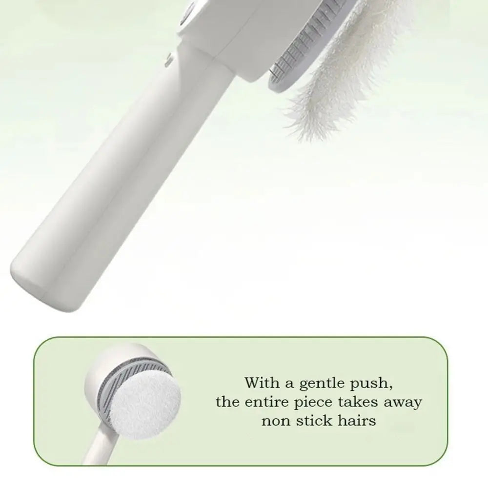 Anti-Static Pet Spray Hair Comb Massaging Demating Steam Spray Hair Remover Anti-slip Handle Gentle Effective