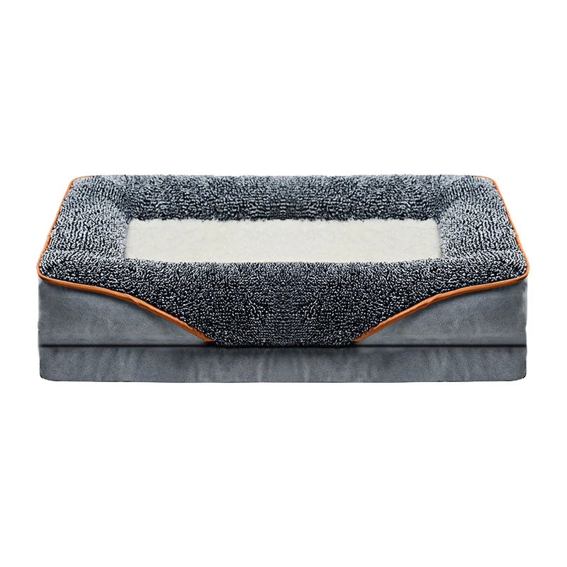 An oversized dog bed removable washable for all seasons, pet bed sofa, comfortable and soft cat sofa bed with raised edges,