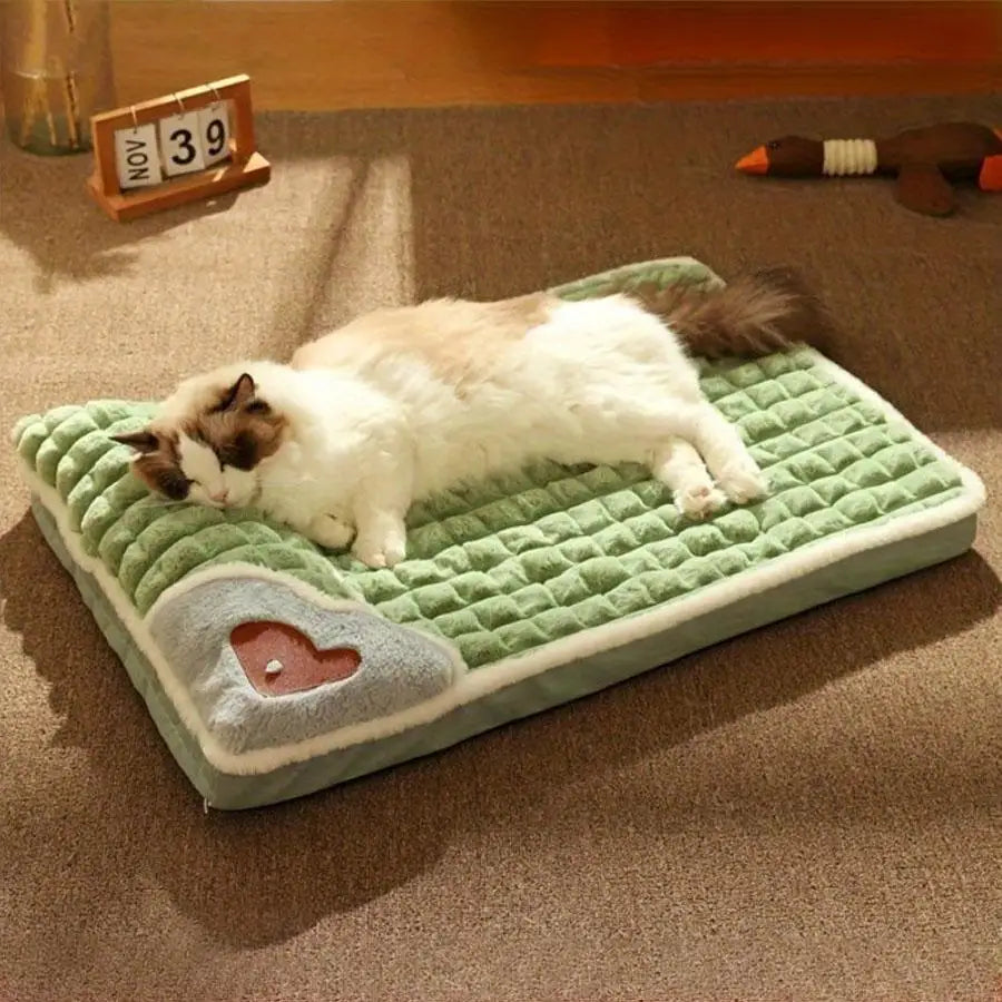 Pet Bed Mat with Zipper Remolvable Elastic Cat Bed for Dog Sleeping Mat Small Washable Cat Nest Pet Sofa Cushion for Medium Dog