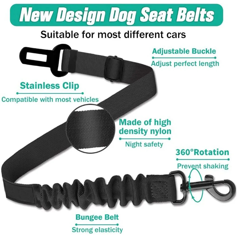 Advanced Dog Car Seat Belt Pet Dog Car Seat Nylon Material Seat Buckle Adjustable Length Suitable for Any Pet Dog Traction Rope