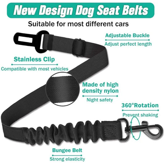 Advanced Dog Car Seat Belt Pet Dog Car Seat Nylon Material Seat Buckle Adjustable Length Suitable for Any Pet Dog Traction Rope