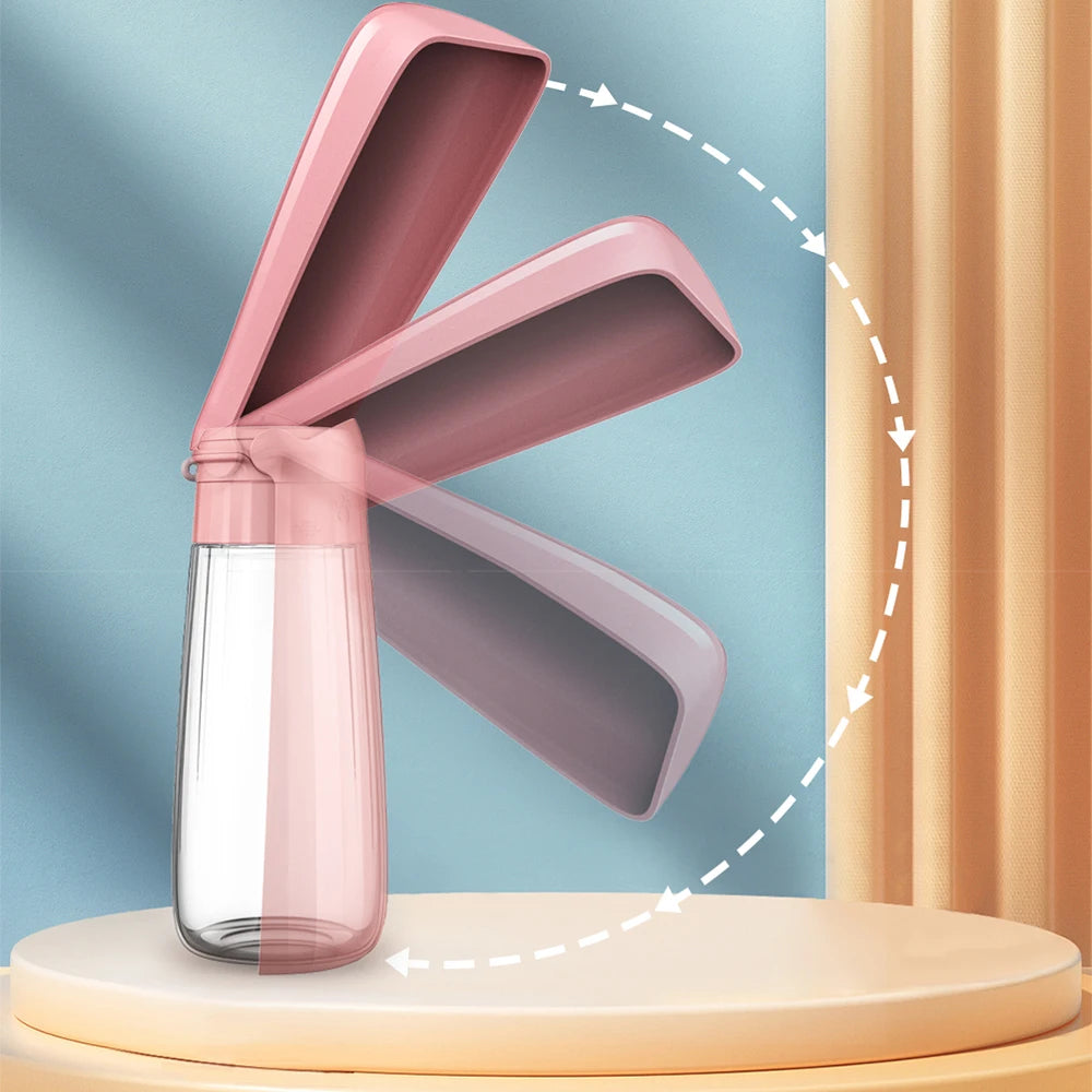 550ML Fold Dog Water Bottle Twist Open PET Portable Dog Drinking Bowl Traveling Outside Feeding Walk A dog Puppy Water Bottle