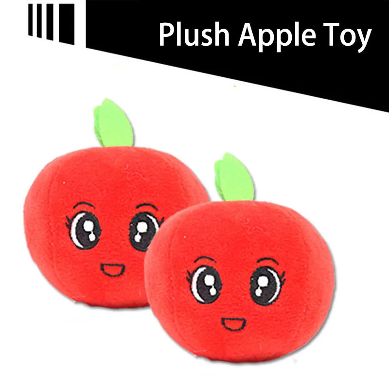 7-piece set of puppy sound toys, loose plush pet chewing, plush fruit snacks and vegetable puppy toys, suitable for cute play