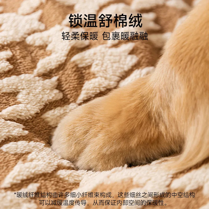 2025 New Kennel Warm in Winter Closed Removable and Washable Security Kennel Cat Bed Medium Large Dog Pet Supplies Puppy