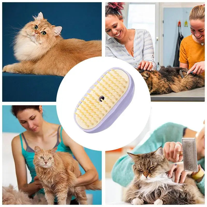 Defur Comb For Dogs Electric Steamy Cat Brush Cat Cleaning Massage Supplies Dog Hair Remover Pet Grooming dog steams brush