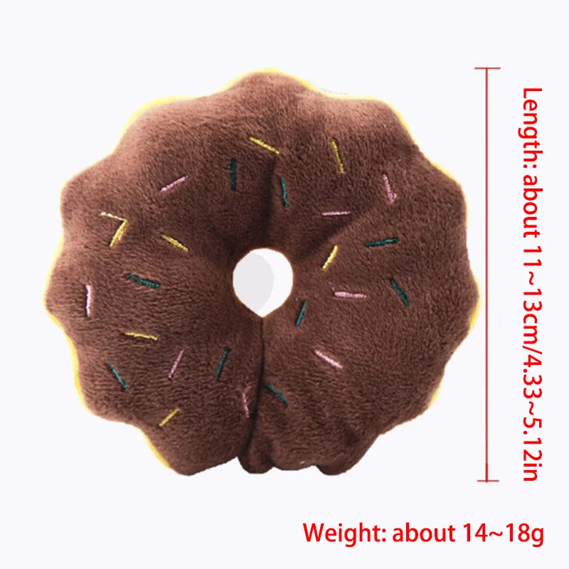 7-piece set of puppy sound toys, loose plush pet chewing, plush fruit snacks and vegetable puppy toys, suitable for cute play