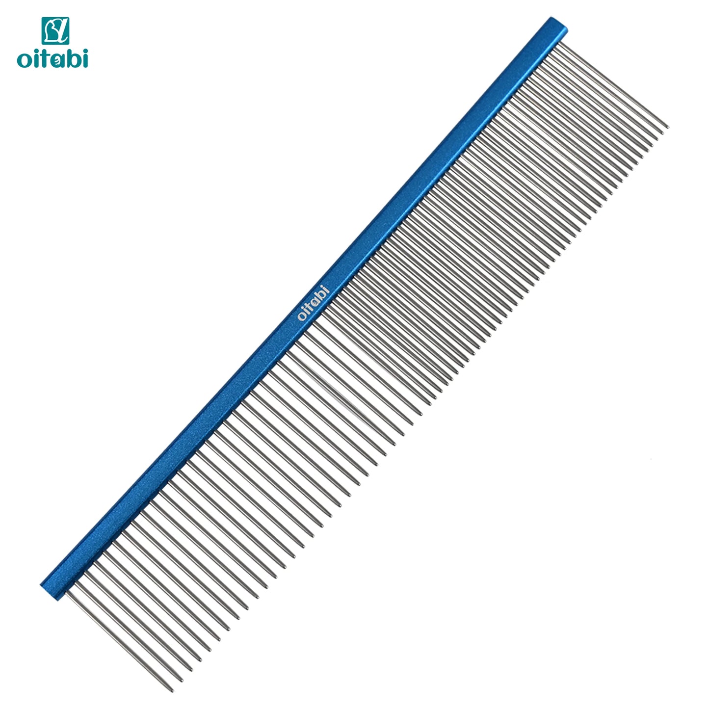 Oitabi Professional Pet Grooming Comb for Removing Matted Fur, Prevents Knots and Mats, Long Teeth Long & Short Haired Pet Comb