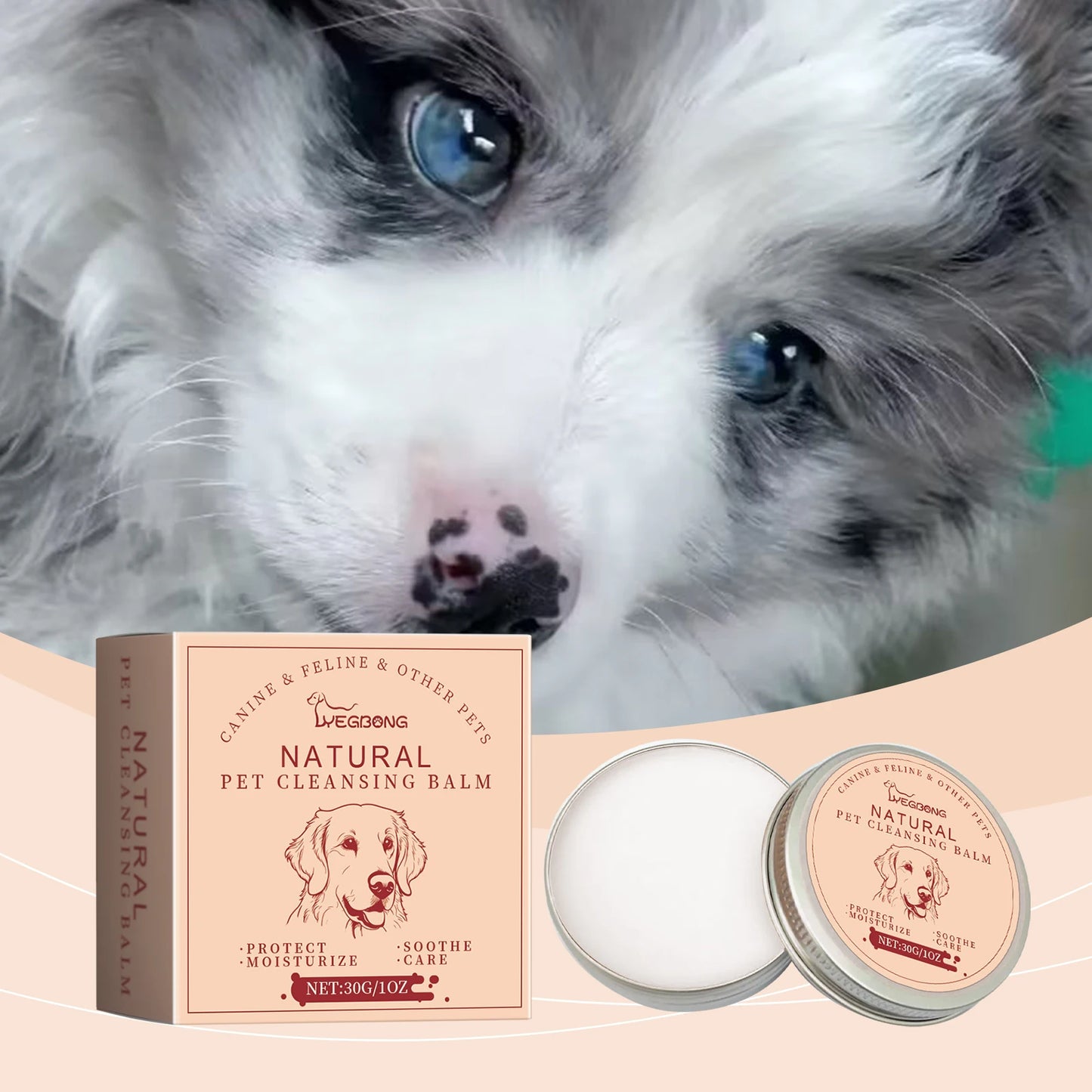 Pet Tear Stain Remover Balm Dogs Cats Eyes Wipe Cream Keep Eye Area Dry Gentle Reduce Tear Mark Cleaner for Cats Pet Eye Care