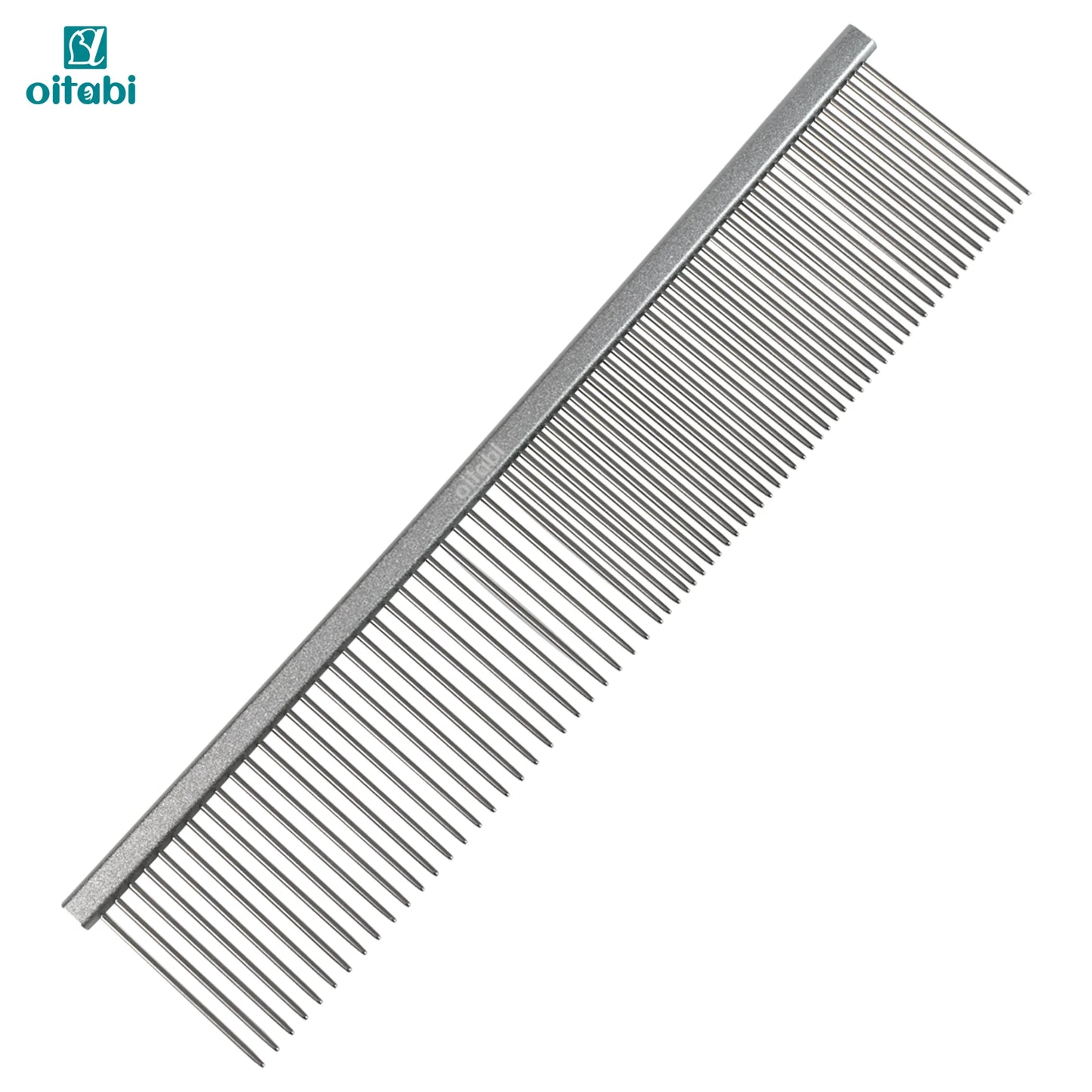 Oitabi Professional Pet Grooming Comb for Removing Matted Fur, Prevents Knots and Mats, Long Teeth Long & Short Haired Pet Comb