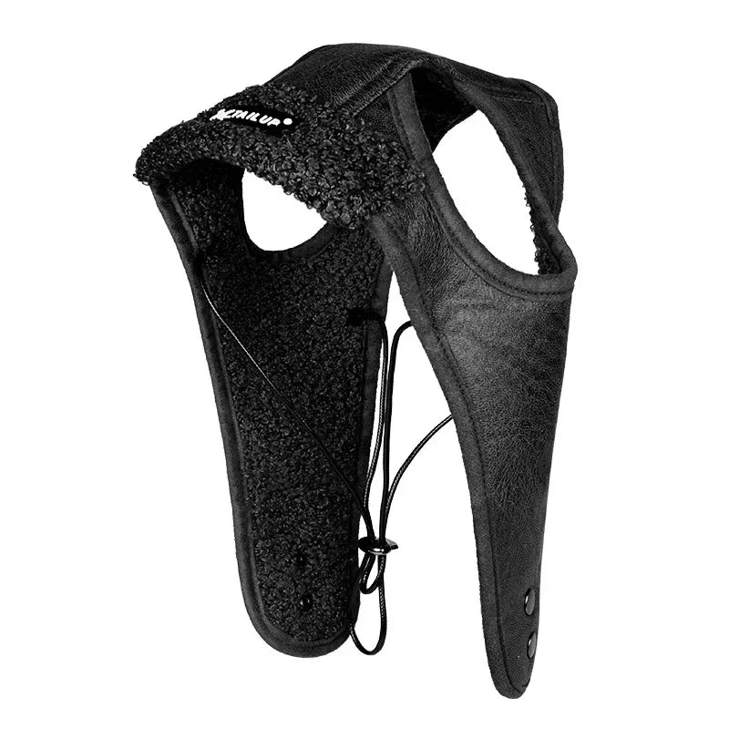 TAILUP Winter Pet Dog Hat Warm Fleece Aviator Hat for Small Large Dogs Puppy Windproof Pilot Helmet PU Flight Cap