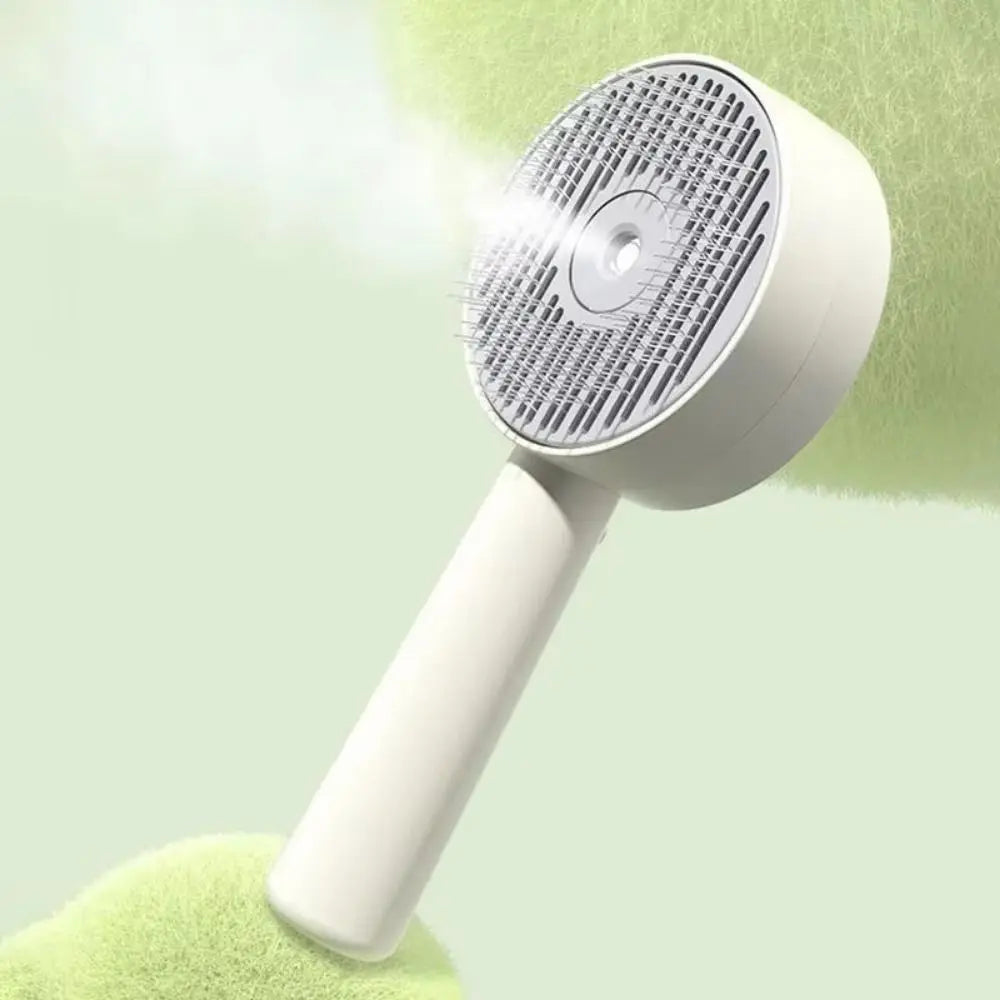 Anti-Static Pet Spray Hair Comb Massaging Demating Steam Spray Hair Remover Anti-slip Handle Gentle Effective