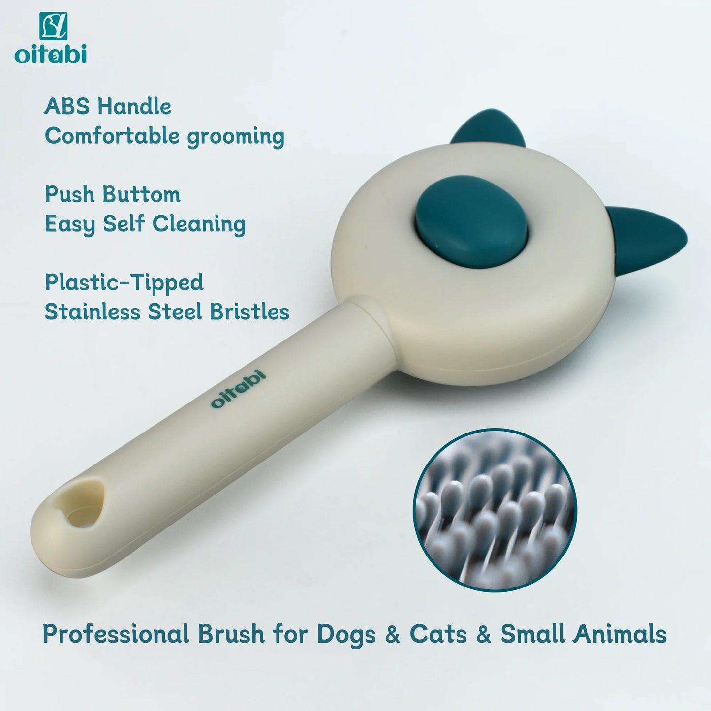 Oitabi Self Cleaning Slicker Brush - Skin Friendly Deshedding Grooming Tool for Dogs & Cats, Suitable for Shedding & Haired Pets