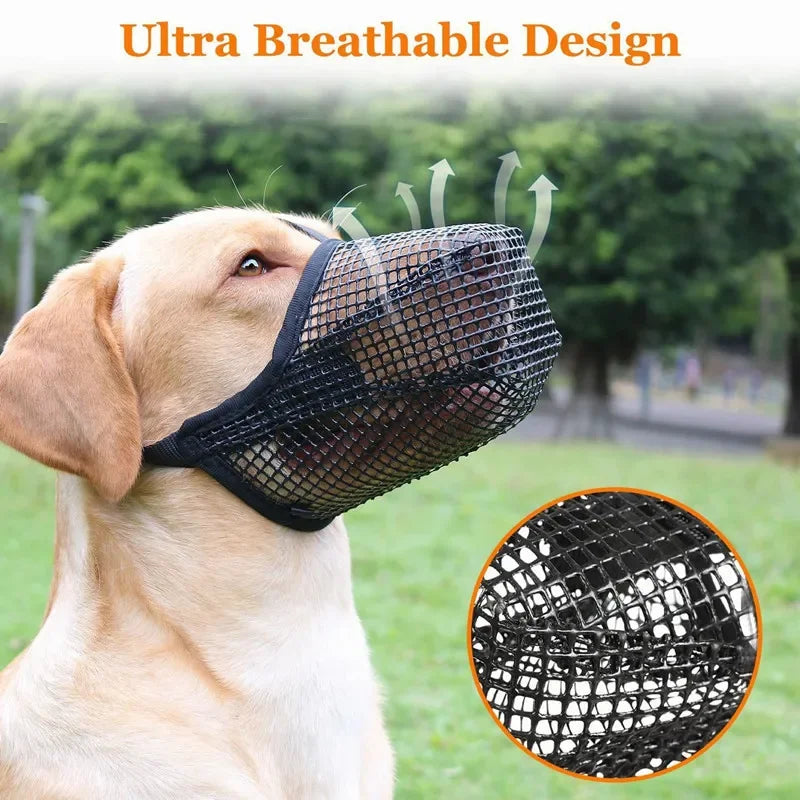 1pc Dog Mouth Cover Anti licking Anti biting Breathable Drinking water Adjustable Dog mouthpiece Dedicated Pet Mouth Cover