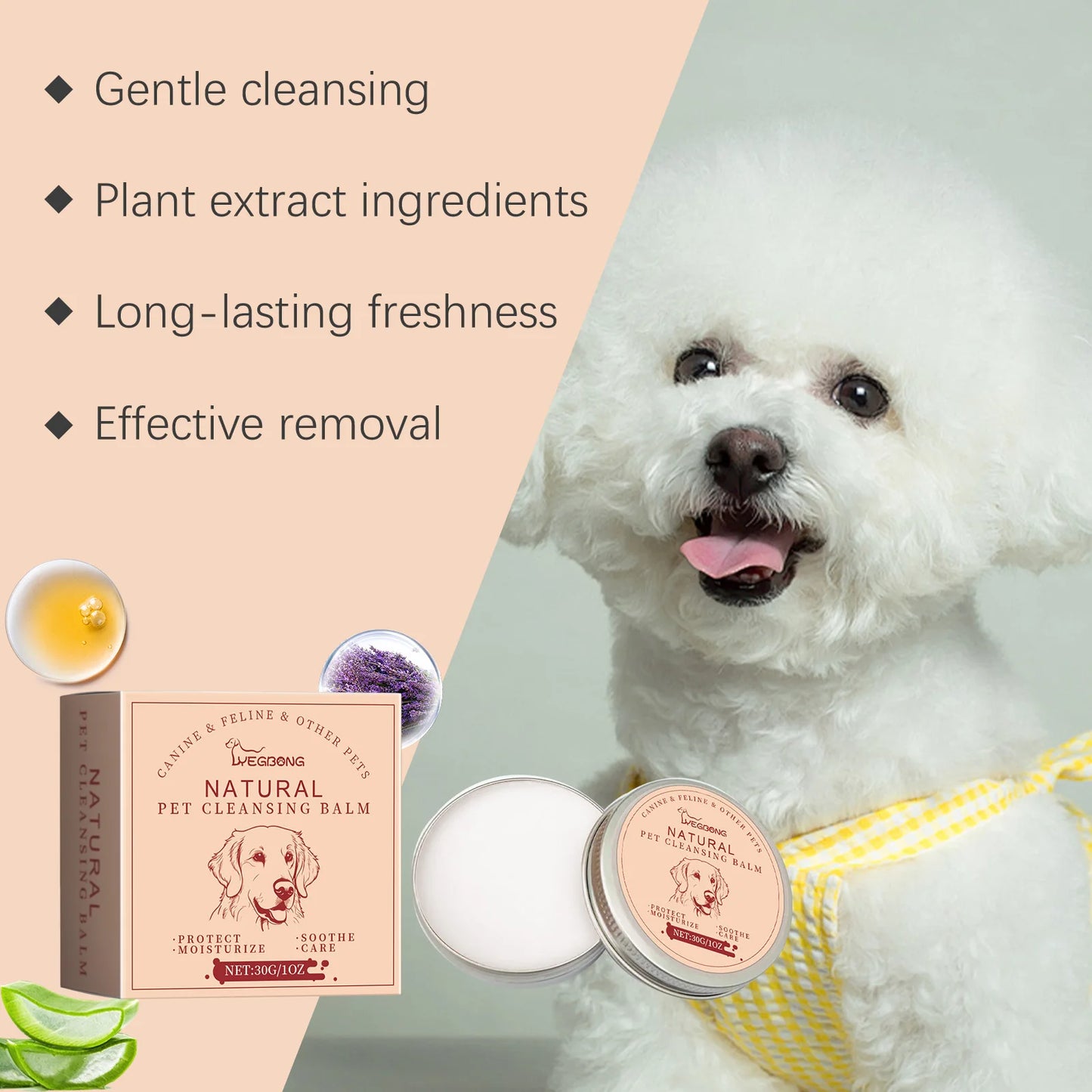 Pet Tear Stain Remover Balm Dogs Cats Eyes Wipe Cream Keep Eye Area Dry Gentle Reduce Tear Mark Cleaner for Cats Pet Eye Care