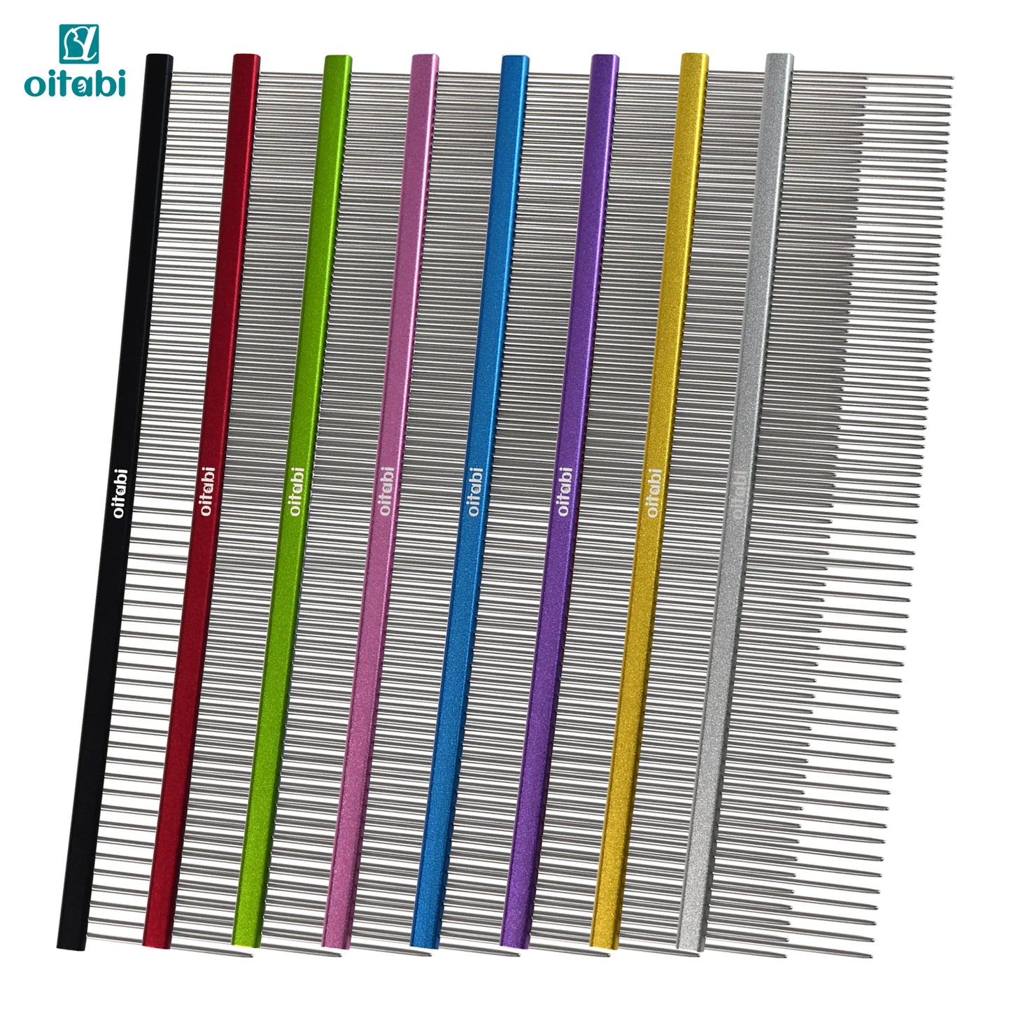 Oitabi Professional Pet Grooming Comb for Removing Matted Fur, Prevents Knots and Mats, Long Teeth Long & Short Haired Pet Comb