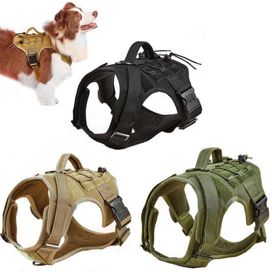 Tactical Dog Vest Harness No Pull Comfortable Adjustable Pet Harness For Medium Large Dog Military Training With Handle Labrador