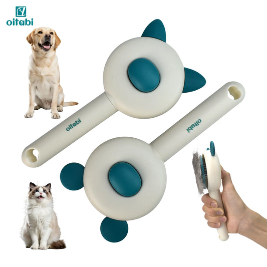 Oitabi Self Cleaning Slicker Brush - Skin Friendly Deshedding Grooming Tool for Dogs & Cats, Suitable for Shedding & Haired Pets