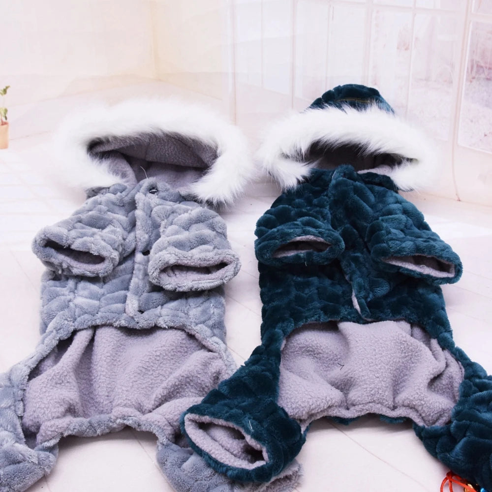 Winter Dog Clothes Warm Pet Dog Jacket Letter Printing Puppy Coat Chihuahua Clothing Hoodies For Small Medium Dogs Outfit S-2XL