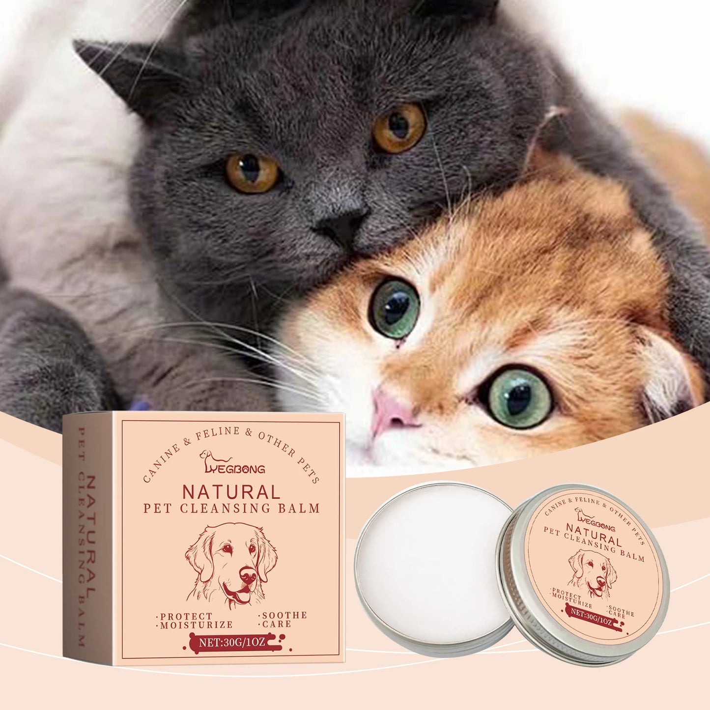 Pet Tear Stain Remover Balm Dogs Cats Eyes Wipe Cream Keep Eye Area Dry Gentle Reduce Tear Mark Cleaner for Cats Pet Eye Care
