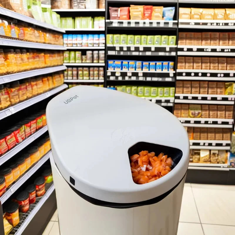 Electric Automatic Cat Feeder Wet Food With Cooling Eco-Friendly Adjustable Steel Bowls for Water & Dog Use