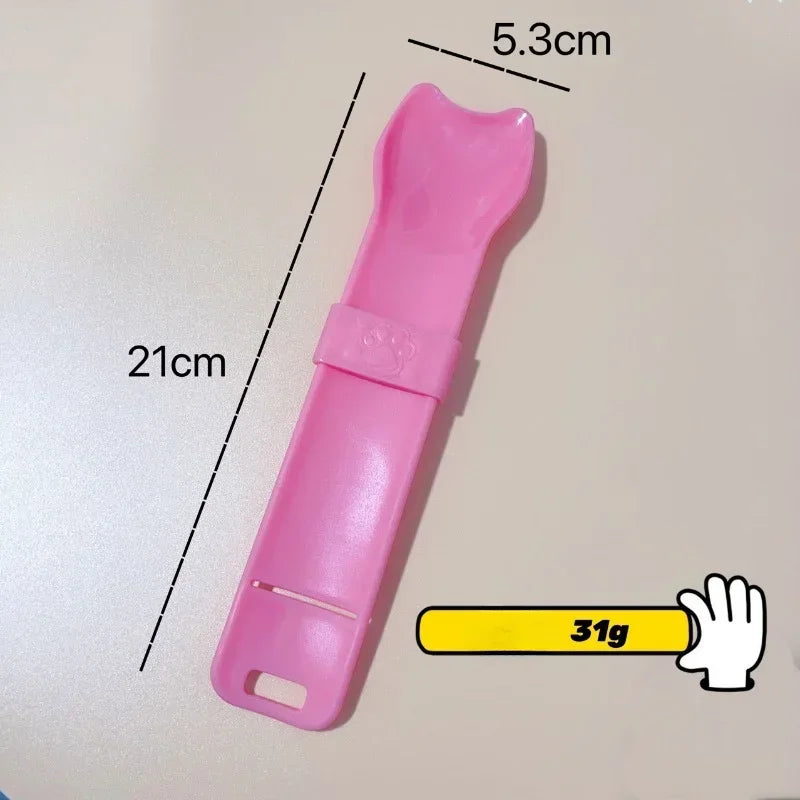 1pc New Cat Strip Feeder Cat Strip Scoop Squeezer No Dirty Hands Pet Meat Puree Snacks Cat Food Feeding Scoop Pet Supplies