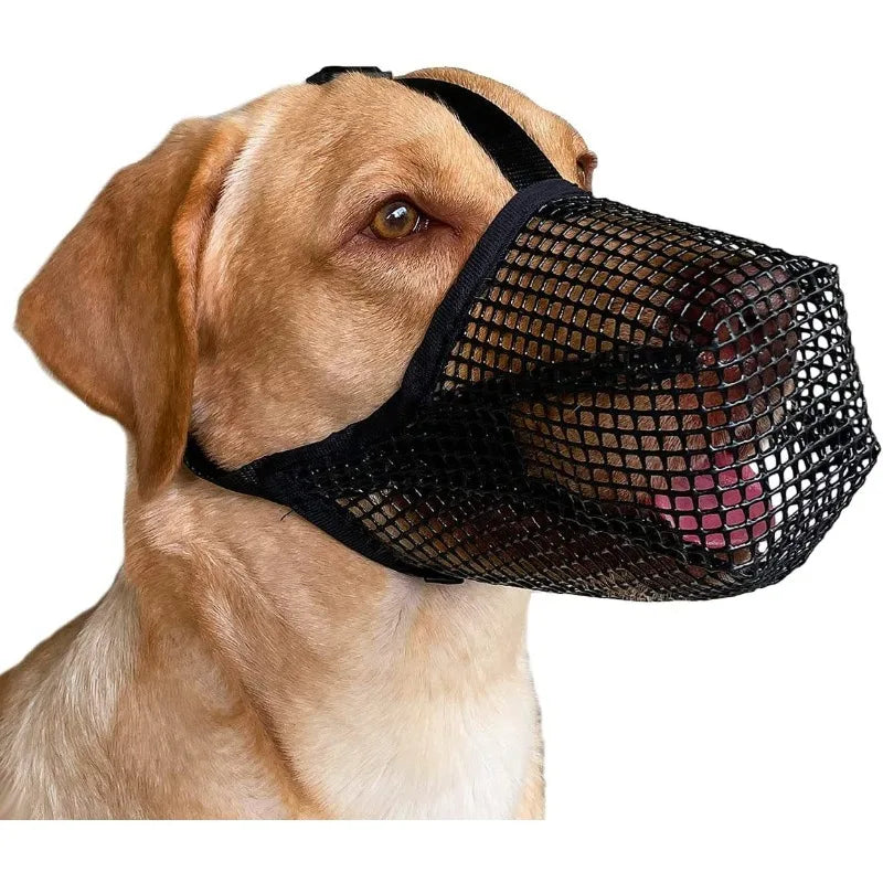 Adjustable Dog Muzzle for Corgi Poodle Anti Bite Bark Chew Proof Breathable Pet Mouth Cover Stop Licking Eating Small Medium