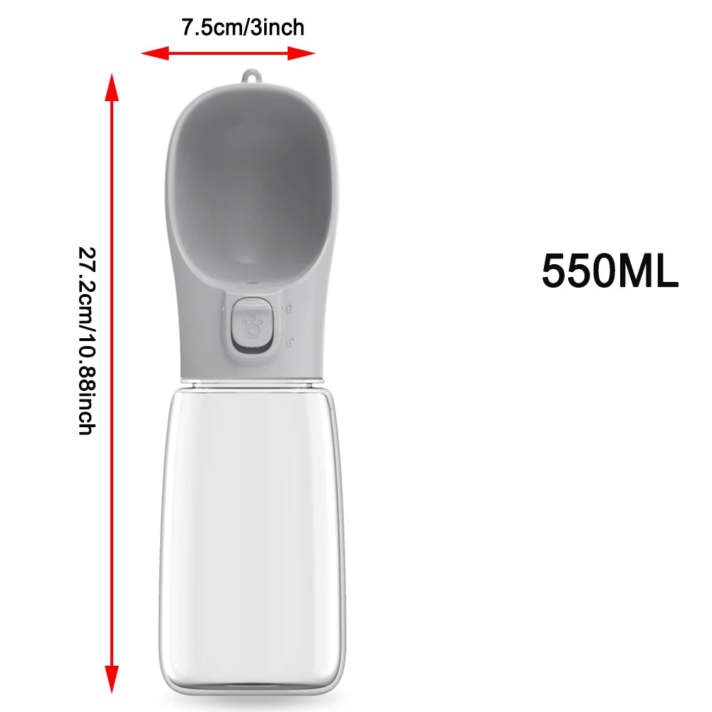 550ML Fold Dog Water Bottle Twist Open PET Portable Dog Drinking Bowl Traveling Outside Feeding Walk A dog Puppy Water Bottle