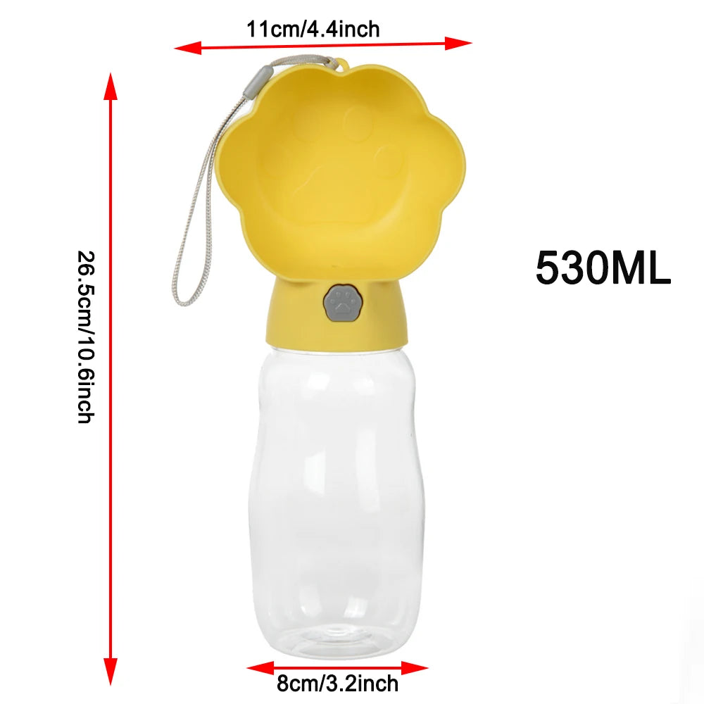 550ML Fold Dog Water Bottle Twist Open PET Portable Dog Drinking Bowl Traveling Outside Feeding Walk A dog Puppy Water Bottle