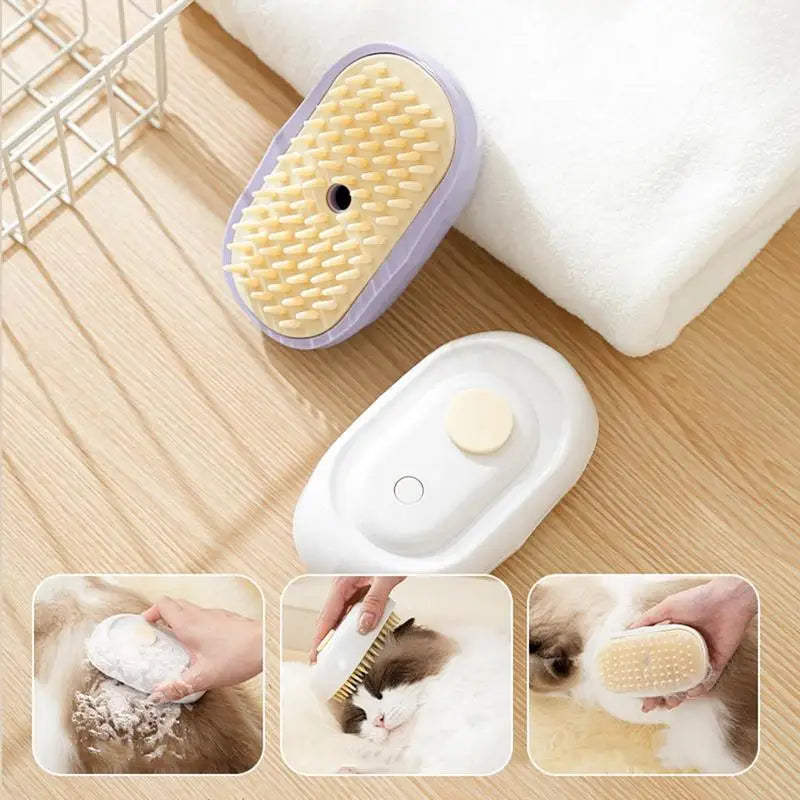 Defur Comb For Dogs Electric Steamy Cat Brush Cat Cleaning Massage Supplies Dog Hair Remover Pet Grooming dog steams brush