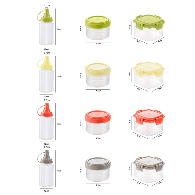3pcs Mini Squeeze Bottle Salad Dressing Containers Outdoor Portable Barbecue Kitchen Tool