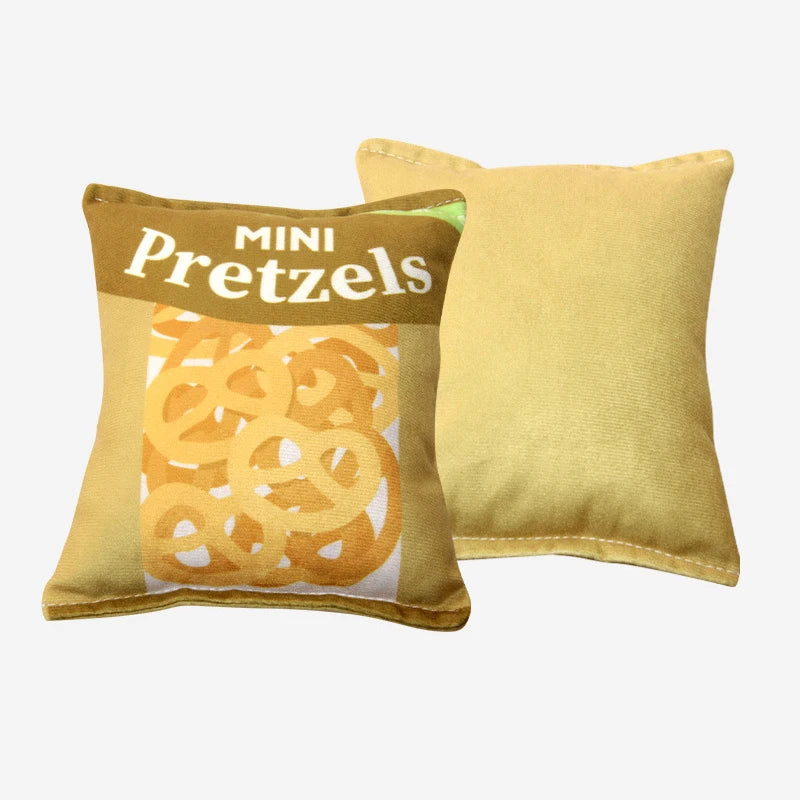 Pet Dogs Cat Toys Plush Squeaky Toy Potato Chip Bag Bite-Resistant Clean Dog Chew Puppy Training Toy Soft Pet Supplies Toys